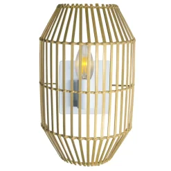 Applique murale Wutai E14 28w l.10xl.20xh.32cm coloris naturel GoodHome