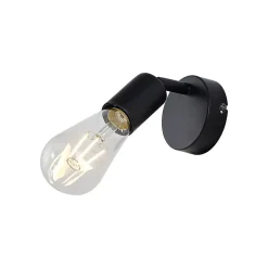 Applique murale 1xE27 23W IP20 - Métal noir