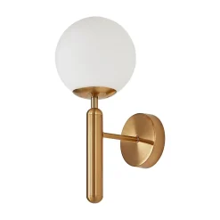 Applique murale 1xG9 10W IP20 en verre opalin - Finition doré