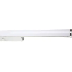 Applique murale Yucata LED intégrée 800lm 8W IP44 Ø4,1cm blanc neutre GoodHome argent
