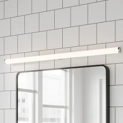 Applique murale Yucata LED intégrée 1000lm 10W IP44 Ø4,1cm blanc neutre GoodHome argent