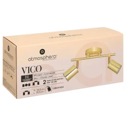 Applique murale/plafonnier Vico doré 25,5x10cm - Atmosphera