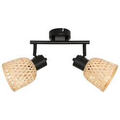 Applique murale/plafonnier Lio beige 28x17cm - Atmosphera