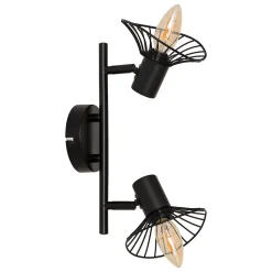 Applique murale/plafonnier Adelia noir 28x12,5cm - Atmosphera