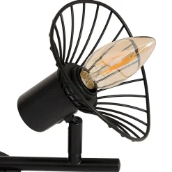 Applique murale/plafonnier Adelia noir 28x12,5cm - Atmosphera