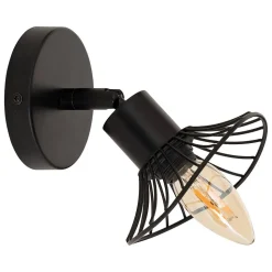 Applique murale/plafonnier Adelia noir 10x10cm - Atmosphera