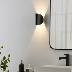 Applique noire aluminium orientable IP54 - Notte