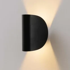 Applique noire aluminium orientable IP54 - Notte