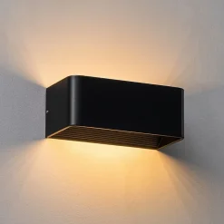 Applique noire LED compatible avec variateur - Quadra