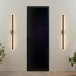 Applique noire long rectangle LED indirect 120 cm IP54 - Noméris