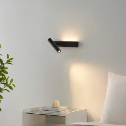 Applique noire tête de lit liseuse gauche - Lodvi - GAUCHE