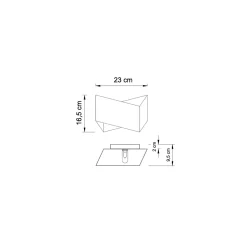 Applique origami blanc et intérieur argenté - Mykos