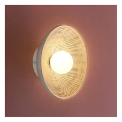 Applique ou petit plafonnier rond 27 cm en résine - Amaya