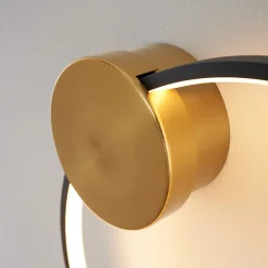 Applique ou plafonnier noir et laiton 40 cm - Alisa