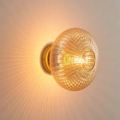 Applique ou spot verre strié multi reflets - Ambrine