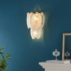 Applique pampilles opalines en verre - Julia