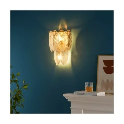 Applique pampilles opalines en verre - Julia