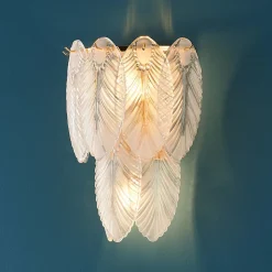 Applique pampilles opalines en verre - Julia