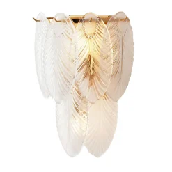 Applique pampilles opalines en verre - Julia