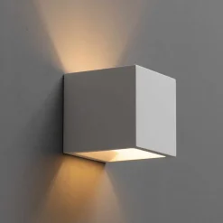 Applique plâtre cube blanc - Nevada