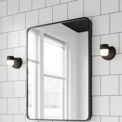 Applique pour miroir de salle de bain ajustable LED intégrée Bovey noir 600lm 6,5W I44 l.11 x H.9,5 x P.13 cm GoodHome
