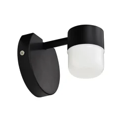 Applique pour miroir de salle de bain ajustable LED intégrée Bovey noir 600lm 6,5W I44 l.11 x H.9,5 x P.13 cm GoodHome