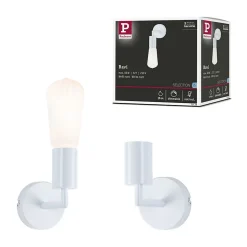 Applique Ravi IP44 E27 max. 60W Blanc dépoli gradable