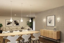 Applique Ravi IP44 E27 max. 60W Blanc dépoli gradable