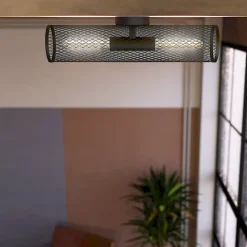 Applique Redcliff 2 lumières E27 40W IP20 acier noir Eglo L.54 x x H.14,5 x ⌀12 cm