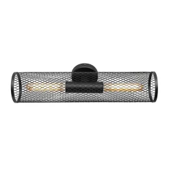 Applique Redcliff 2 lumières E27 40W IP20 acier noir Eglo L.54 x x H.14,5 x ⌀12 cm