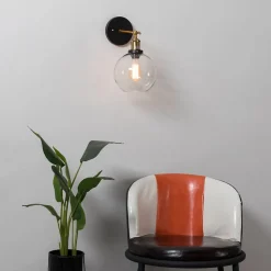 Applique rétro en verre rond - Olivia