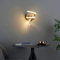 Applique ruban doré spirale LED - Kauai