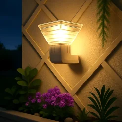 Applique Solaire Carrée Blanche - Pour Jardin, Terrasse, Entrée - Groupe DDC