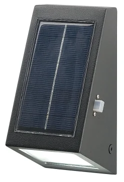 Applique solaire d'angle Plevna LED intégrée solaire 0.12W 345lm IP44 GoodHome noir