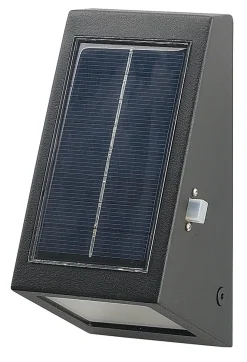 Applique solaire d'angle Plevna LED intégrée solaire 0.12W 345lm IP44 GoodHome noir