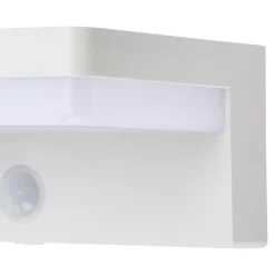 Applique solaire LED extérieur blanche 650 lm blanc froid IP54 détecteur de mouvement, GoodHome Woodruff