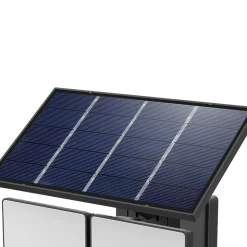 Applique solaire LED extérieur noire 2×1060 lm IP65 détecteur PIR, GoodHome Davern