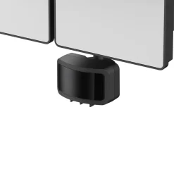 Applique solaire LED extérieur noire 2×1060 lm IP65 détecteur PIR, GoodHome Davern