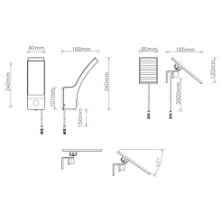 Applique solaire LED extérieur gris 700 lm blanc froid IP44 détecteur de mouvement, GoodHome Gambell