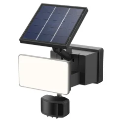 Applique solaire LED extérieur noire 3,6 W 575 lm IP65 détecteur PIR, GoodHome Davern