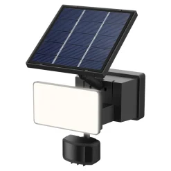 Applique solaire LED extérieur noire 7,2 W 1150 lm IP65 détecteur PIR, GoodHome Davern