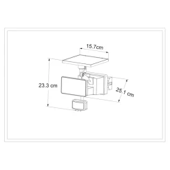 Applique solaire LED extérieur noire 7,2 W 1150 lm IP65 détecteur PIR, GoodHome Davern