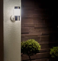 Applique solaire LED extérieure argenté 240 lm IP44 détecteur de mouvement, GoodHome Hollis