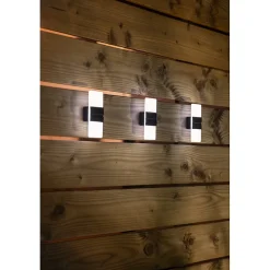 Applique solaire murale effet givrée- Longueur 6,1cm- Hauteur 14cm- 12 LED SMD lumiere blanc chaud ou froid- 7 Lumens