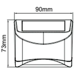 Applique solaire murale- Longueur 9cm- Hauteur 7,3cm- 1 LED SMD blanc chaud- 6 Lumens- Eclairage extérieur Jardin