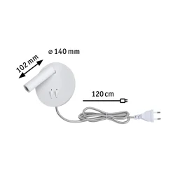 Applique Tabari 3000K 407lm / 100lm 230V 3,2W / 1,2W Blanc Chrome