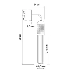 Applique tendance dorée éclairage simple - Hita