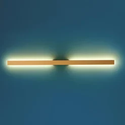 Applique ultra design minimaliste dorée LED extérieur - Sambai