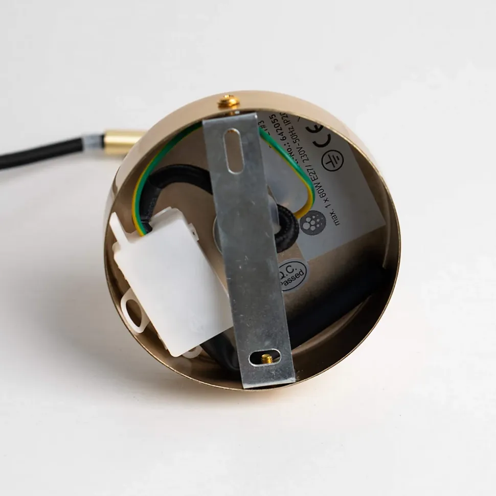 Applique vintage dorée verre fumé - Claudia