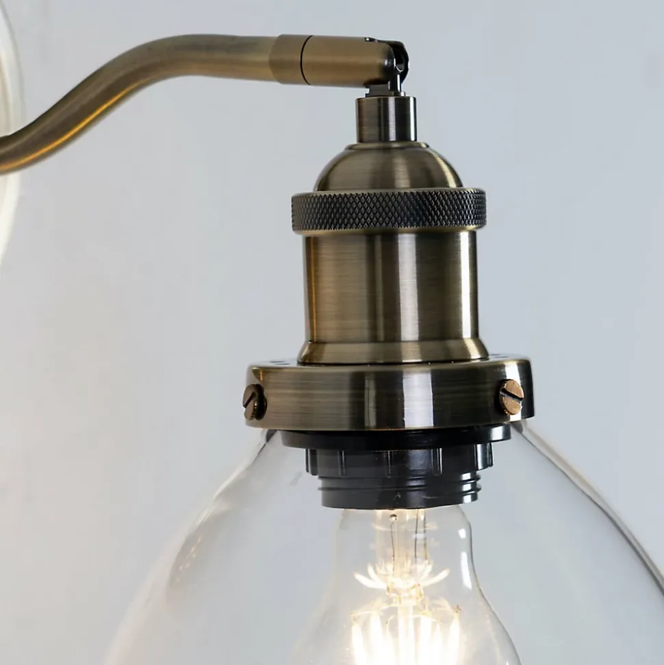 Applique vintage en verre et laiton - Flavia